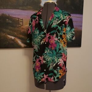Tommy Bahama Black Floral Women's Top